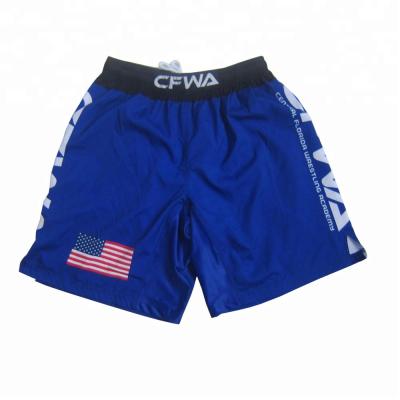 China Navy Blue Durable Drawstring Shorts Quality Muttahida Majlis-e-Amal Wrestling Boxing Shorts for sale