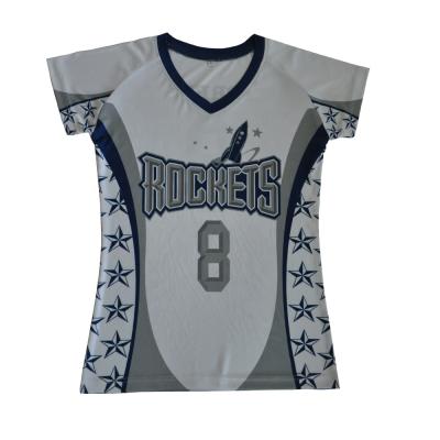 China Durable Customized Indoor Volleyball Club Uniforms Girl's Volleyball Jersey for sale