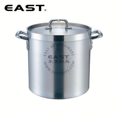 China Sustainable American Style Pot Stock Aluminum Cooking Pot With Compound Bottom With Straight Raised Shape for sale