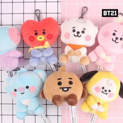 China BT21s Plush Toy Stuffed Plush Toys PP Cotton Kpop Goods Bangtan Boys Key Chain High Quality Super Soft Stuffed Doll for sale