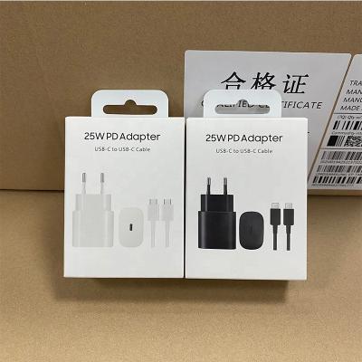 China High Speed 25W PD Adapter USB-C to USB-C Cable EU Super Fast Charger Adapter Travel charger For Samsung Galaxy note10 S21+/S22+/S23 Ultra for sale