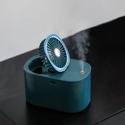 China 2021 New Product Hotel Home Appliance Desktop USB Portable Mini Fan Electric Water Jet Fan With Night Light for sale