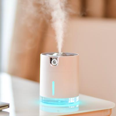 China Car 2000mAh Battery Mini Portable Rechargeable Ultrasonic Air Mist Humidifier Colorful Cool Humidifier for sale