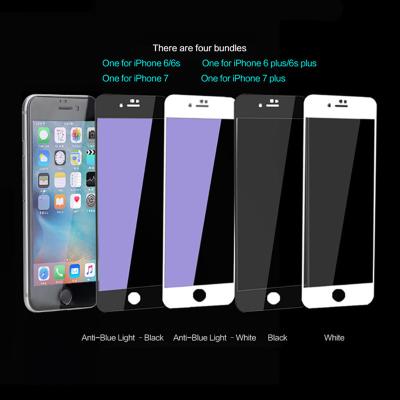 China Protector suave de cristal moderado luz azul anti del vidrio del borde de la película protectora del iPhone 7 en venta