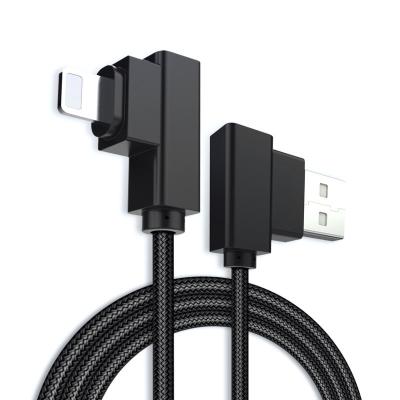 China Cabografe USB para iluminar L que dobra USB que carrega rapidamente o cabo para o ângulo 7 direito do iPhone 5 6 para o ar do iPad 2017 mini à venda