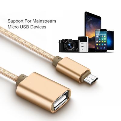 China Micro conversor do adaptador do cabo de dados do telefone celular de USB OTG para Samsung Xiaomi LG Sony TCL à venda