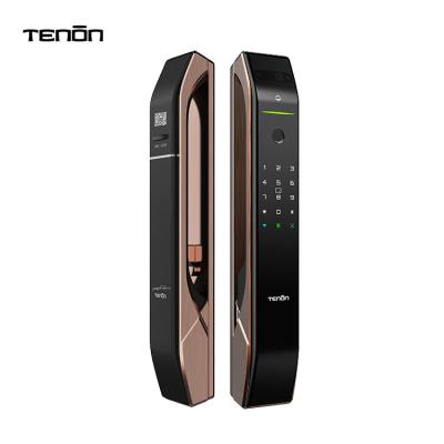 China Wooden or Metal Doors Tenon A7X Auto Open Back and forth Smart Lock Fingerprint Key Card Password Wifi Face Scan Digital Door Lock for sale