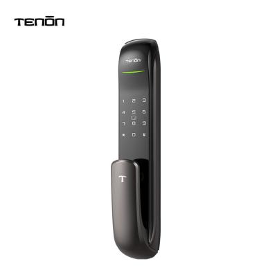 China Anti Theft Password Cheap Fingerprint Electronic Keyless Automatic Door Digital Bluetooth Wifi Smartlock Wood Or Metal Smart Doors Lock for sale