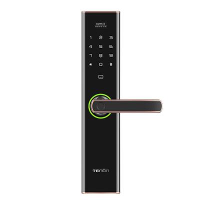 China Fireproof Anti-peep Code Digital Door Lock Access System Biometric Tenon E5 Security Fingerprint Door Lock for sale