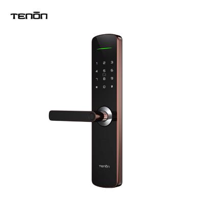 China Wooden or Metal Doors Tenon Door Handle Aluminum Rim Lock Waterproof Electronic Fingerprint Door Lock E3 Biometric Rfid Safe Home Lock for sale