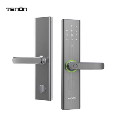 China Wooden or Metal Smart Electronic Door Locks Bluetooth Digital Security OEM/ODM Door Lock Pin Code Tuya Smart Door Handle for sale