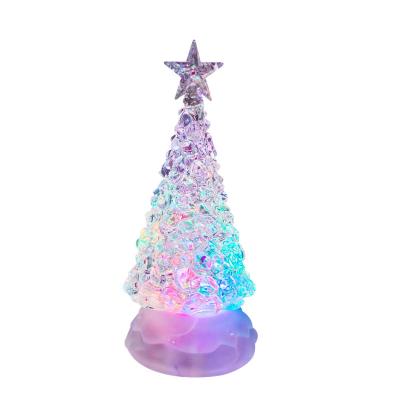 China Plastic Cavity Home Decor LED Christmas Tree Decoration Ornament Acrylic Christmas Light for sale