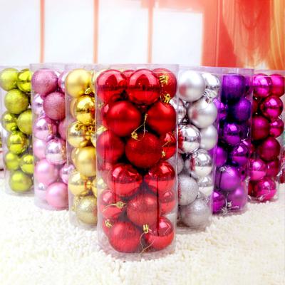 China Factory Custom Clear Christmas Pattern Glass Color Plastic Ball Ornaments Christmas Tree Baubles Christmas Ball Decoration Set for sale