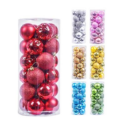 China Plastic Christmas Tree Ornaments Hollow Plsatic Decoration Transparent Christmas Ball Christmas Ornaments for sale