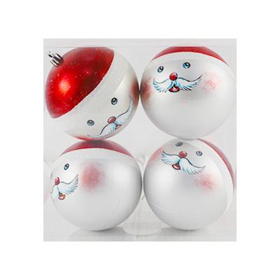 China Wholesale Custom Christmas Tree Decoration Christmas Ball Factory Christmas Pattern Factory Plastic Ball Set for sale