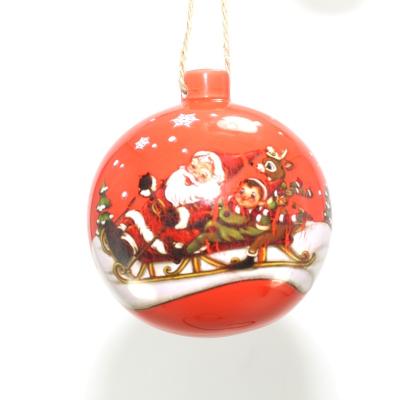 China Palline Natale Ceramic Ball Christmas Tree Ornament Hanging Christmas Deoration Christmas Decor Bauble for sale