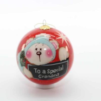 China Factory wholesale custom made custom handmade painted Christmas balls glass hand painted Christmas decoration balls for sale