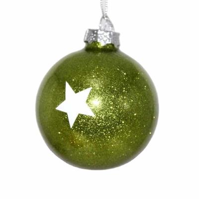 China Handworked Christmas Wholesale Craft Decoration Ball Christmas Tree Decoration Glass Ball for sale