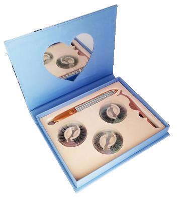 China Reusable eyelash with lashwood eyelash packaging necklace eyelash box bulk wholesale for sale