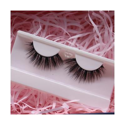 China Wholesale 18mm Long Natural Thick Mink Lashes D Curl Real Mink Lashes Can Be Customized Packaging Box for sale