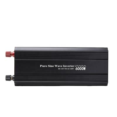 China 6000W 12v 24v 48v dc to ac 110v 230v pure sine wave solar power inverter for solar generation circuit 550*200*185mm for sale