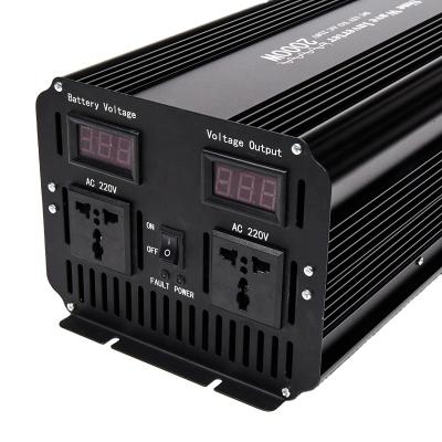 China 12v 24v 48v dc ac 110v 220v off grid 2000w pure sine wave solar car power inverter 390*180*140mm for sale