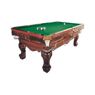 China Leather And Steel 9ft High Hand Snooker /Cavring Luxury 8ft Carved Pool Table for sale