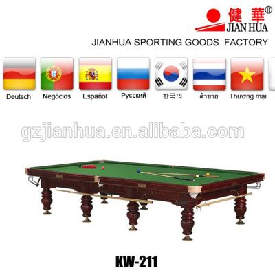 China Fashion Billiards Cheap Star 12ft Billiard Table High Quality Sale Custom Price New Style Real Leather Pocket Best By Solid Wood for sale