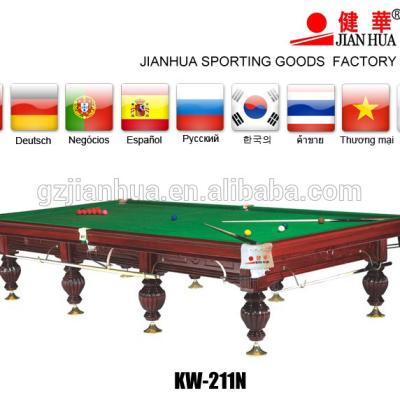 China Central sports billiard table manufacturer pool table price in Europe and USA for sale