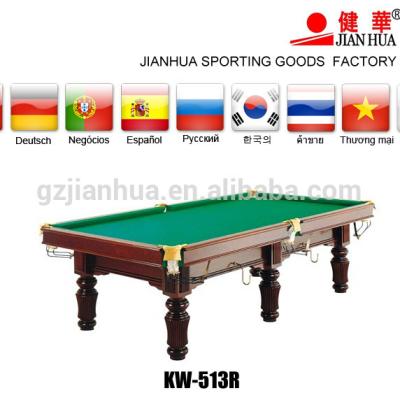 China High Quality 10ft Leather Russian Billiard Table for sale