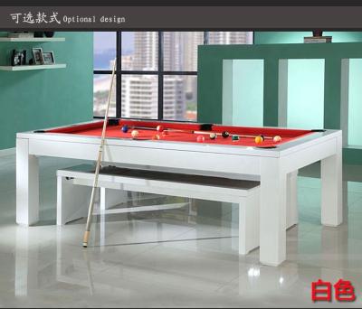 China New design leather 2 in 1 pool and dining table for sale