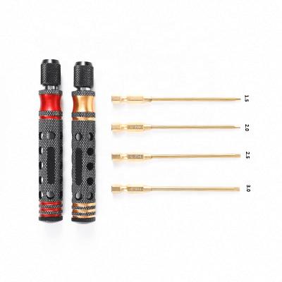 China RC Model Hobby Remove 6.35 Titanium Plated Four-in-One RC Tools 1.5MM2.0MM2.5MM3.0MM Hex Screwdriver For Airplane Tool for sale