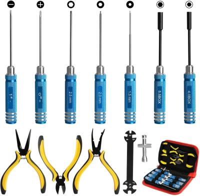 China Rc Hobby RC Car Repair Tool Kits Screwdriver Set Pliers (Hex, Phillips, Flat, Nut) Socket Wrench Hobby Tool Kits For RC Hobby for sale