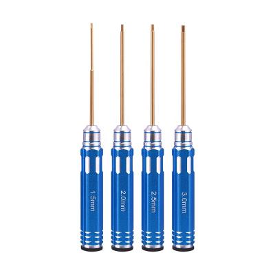 China RC Hobby Titanium Alloy Hex Ball Corss Wrenche Removal Driver RC Model Screwdriver Bit Set 1.5/2.0/2.5/3.0mm rc car tools for sale