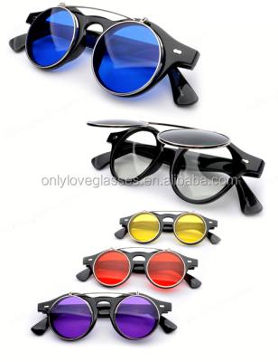 China Clear Flip Lens Sunglasses - Fashion Sunglasses, Round Sunglasses, Detachable Sunglasses for sale