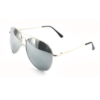 China Custom Fashion Sunglasses Spring Hinges Silver Mirror Pilot Sunglasses for sale