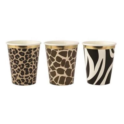 China Recycled Materials Customized Printed Paper Cup Coffee Single Wall Paper Cup Packaging Disposable Paper Cup for sale