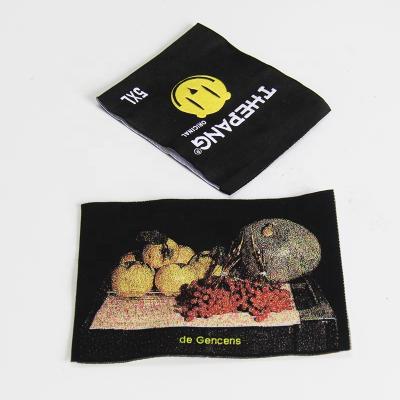 China Custom Labels Printed Care Label Woven Satin Ribbon Fabric Hot Selling Material Custom Made Material for sale