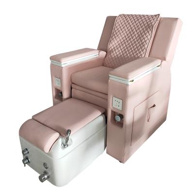 China Luxury Multifunction Beauty Pedicure Salon Furniture Foot Spa Furniture Foot Spa Nail Salon Foot Massager Pedicure Spa Chair With Basin for sale