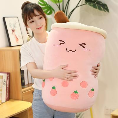 China Plush 35cm Drops Shipping Soft And Porous Pearl Milk Tea Cup ASTM Cushion Boba Plusies for sale