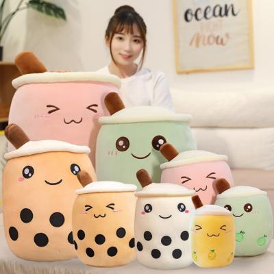 China Plush 24cm Drops Girl Gift Super Cute Boba Plush Chewable Soft Toys Stuffed Bubble Tea Pillow for sale