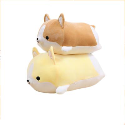 China Dawn Cotton Stuffed Super Soft Plush Animal Shaped Pillow Washable Corgi Toys With Zipper for sale