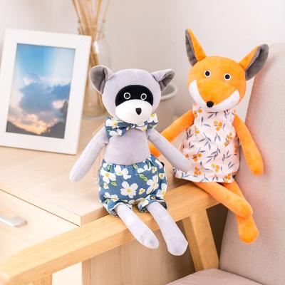 China Custom Made Handmade Short Plush Forest Animals Frog Fox Raccoon Soft Dress In Bucolic Print Skirts for sale