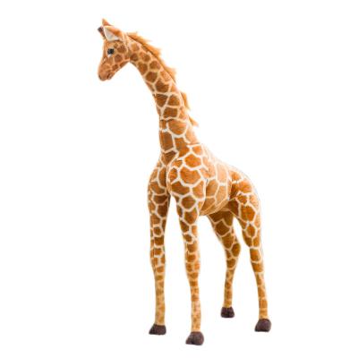 China Hot Sale Drop Shipping Plush Toy Lifelike Moving Joint Standing Stuffed Animal Giraffe Toys for sale