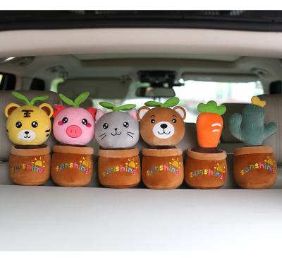 China A2115 Eco-Friendly Plush Purify The Air In Car Plush Cactus Carrot Pot Animal Cultivation Decorate Bamboo Charcoal for sale