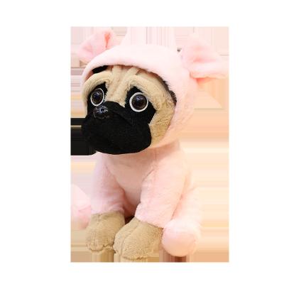 China B2109 funny design furry disguiser plush stuffed dog shar toy pei rabbit wearing pajamas for sale