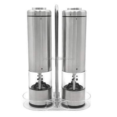 China Battery Operated Automatic Round Pepper Crusher Electric Salt And Pepper Crusher for sale