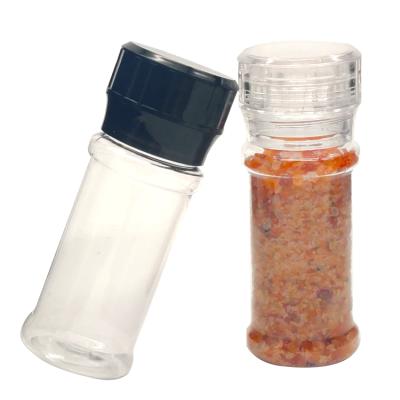 China Wholesale Manual Plastic Grinder Viable Factory Glass Bottle Spice Salt and Pepper Grinder for sale