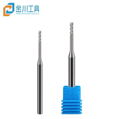 China CNC Machining Jinchuan Hot SaleTungsten Carbide 3 Flute Long Neck Short Corner Radius End Mills for sale