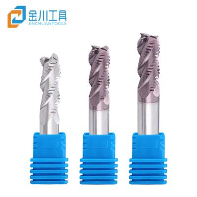 China Hot Selling Jin Tungsten Carbide End Mills Chuan Carbide Rough End Mills Steel Wood Rough End Mills Cutting Tool HRC55 for sale